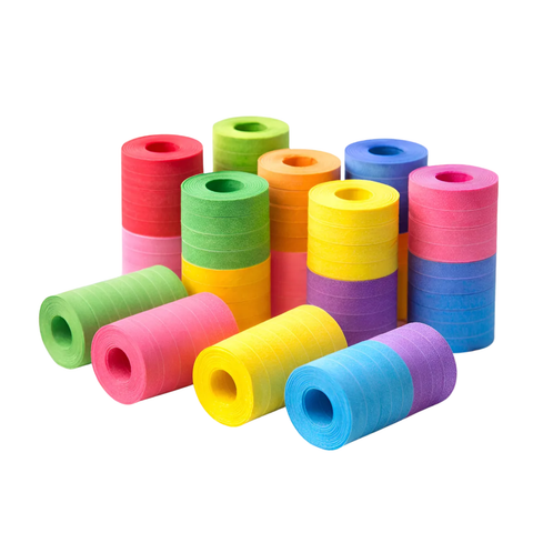 Kit 100 Colorful Paper Streamers of 10 Meters