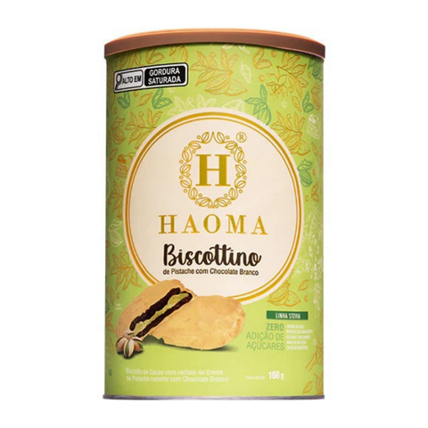 Biscottino Pistachio with White Chocolate, Stevia Line, 168g, Haoma