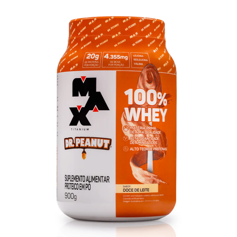 100% Whey Dr Peanut - Max Titanium Doce de Leite 900G