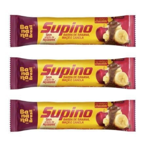 Banana Brasil Supino Zero - Banana Apple and Cinnamon - 3x24g
