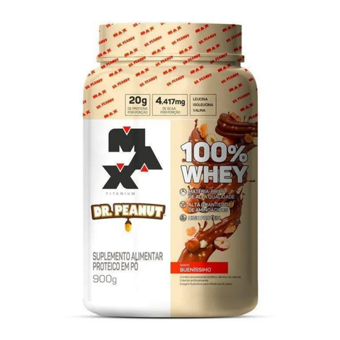 100% Whey Dr Peanut - Max Titanium Bueníssimo 900G