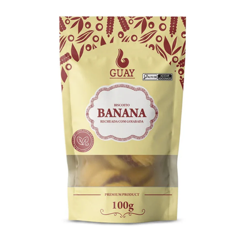 Biscoito De Banana Com Recheio De Goiabada Guay 100G