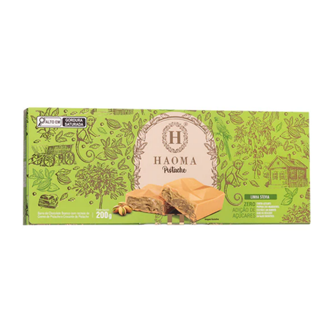 Pistachio Chocolate Bar, Stevia Line, 200g, Haoma