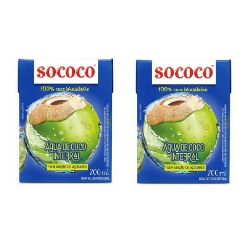 Água de coco -sococo Integral 2x200ML