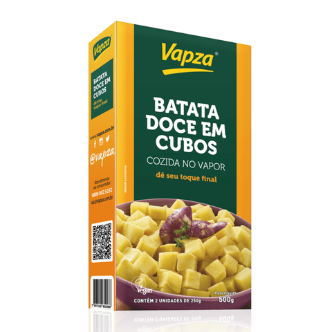 Sweet Potato Cubes, Vacuum-Sealed Box, 500g, Vapza's "Give Your Touch" Line 