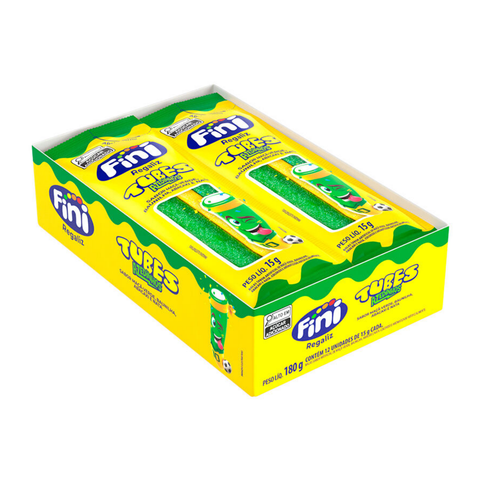 Fini Tubes Abacaxi e Maçã Verde 180g (12x15g)