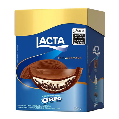 Ovo de Páscoa Tripla Camada Oreo (caixa) 320g Lacta