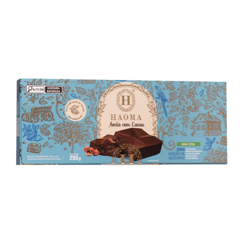 Haoma Stevia Line Hazelnut Chocolate Bar 200g