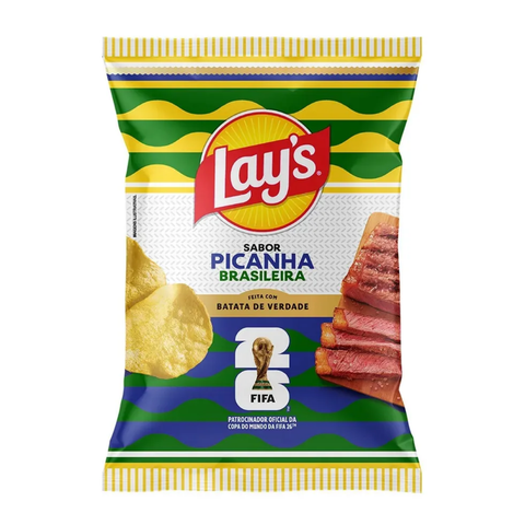 Batata Frita Lay's Picanha Brasileira 62g — Edição Copa