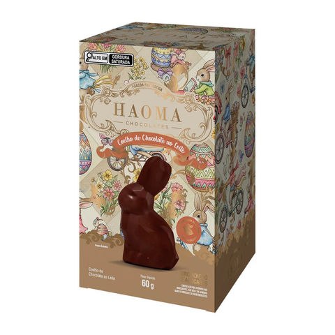 Coelho de Chocolate ao Leite 60g Haoma