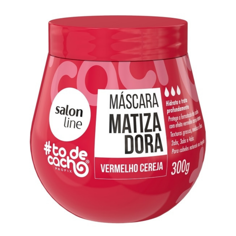 Máscara Matizadora #todecacho Vermelho Cereja 300g