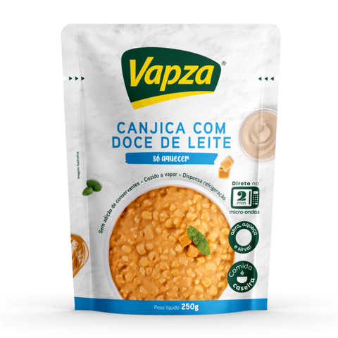Canjica with Dulce de Leche Pouch 250g Vapza Just Heat Line 