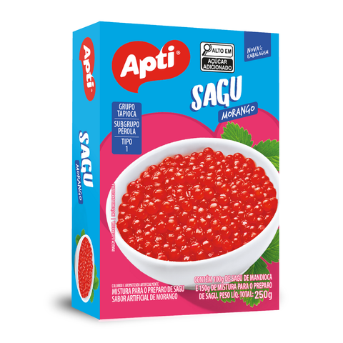 Apti Sagu Sabor Morango 250g