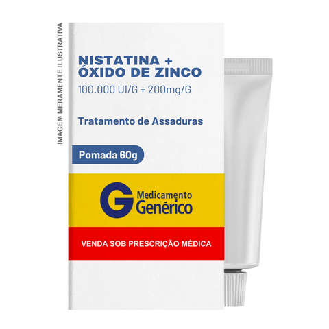 Nistatina + Óxido De Zinco - Pomada 100.000Ui+200 mg/G - Genérico