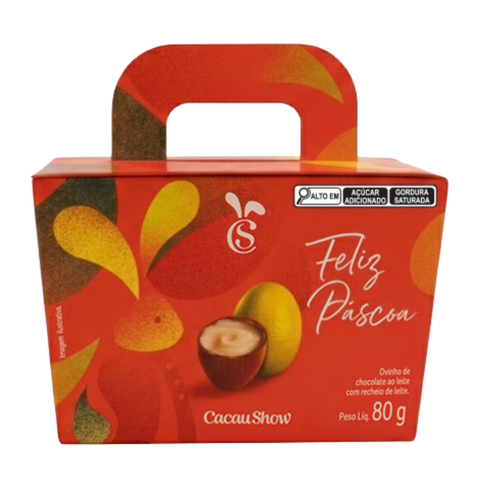 Ovinhos Cacau Magia Caça aos Ovos Recheados 80g Cacau Show