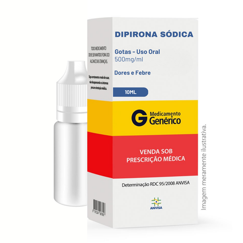 Dipirona Monoidratada 500mg/ml - Gotas 10ml - Genérico