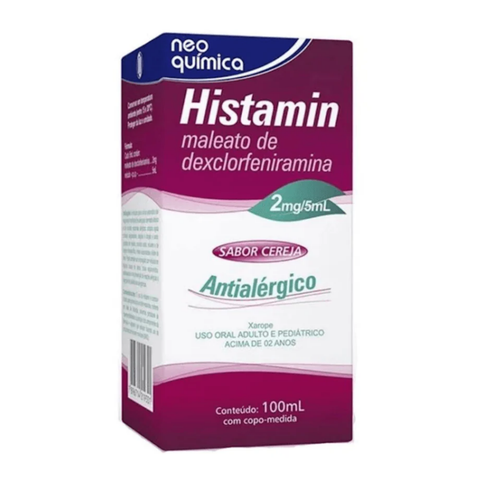 Antialergico Histamin 2Mg/5Ml Xarope Com 100Ml