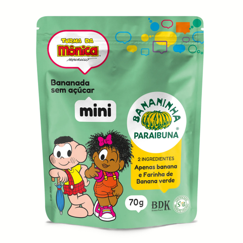 Bananinha Paraibuna Mini Turma da Mônica Zero Açúcar 70g