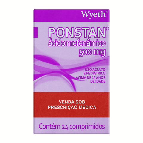 Ponstan - Ácido Mefenâmico 500mg - 24 comprimidos