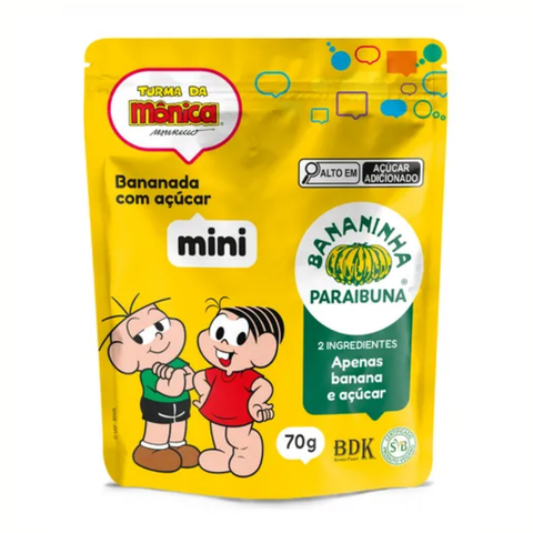 Bananinha Paraibuna Mini Turma da Mônica Cremosa Tradicional 70g