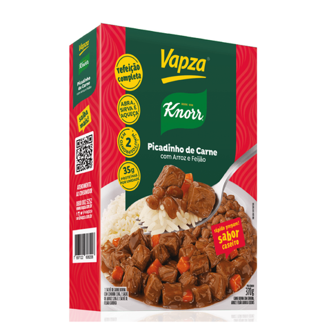 Minced Meat with Rice and Beans, Vacuum-Sealed Box, 370g, Vapza Just Heat Line 