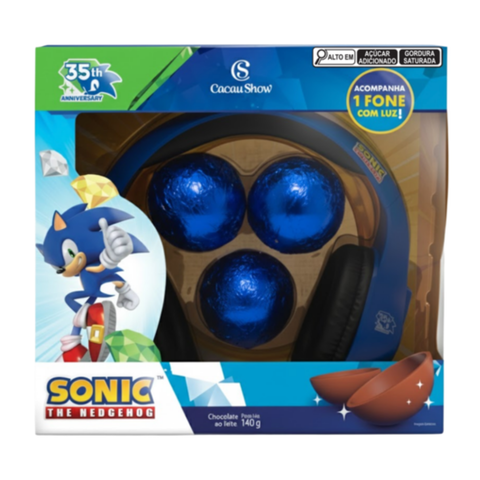 Ovo de Páscoa com Fone Sonic 140g Cacau Show