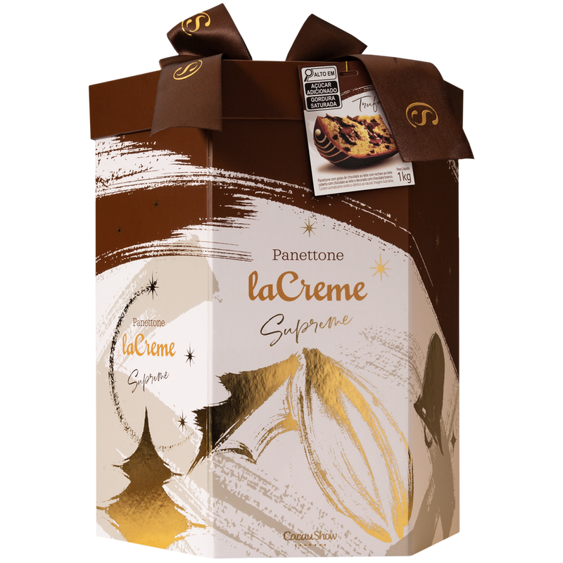 Panetone laCreme Supreme ao Leite 1Kg Cacau Show