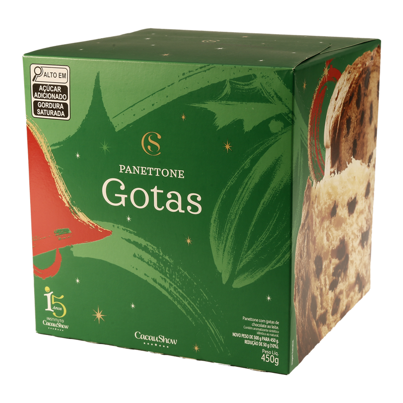 Panetone de Gotas 450g Cacau Show