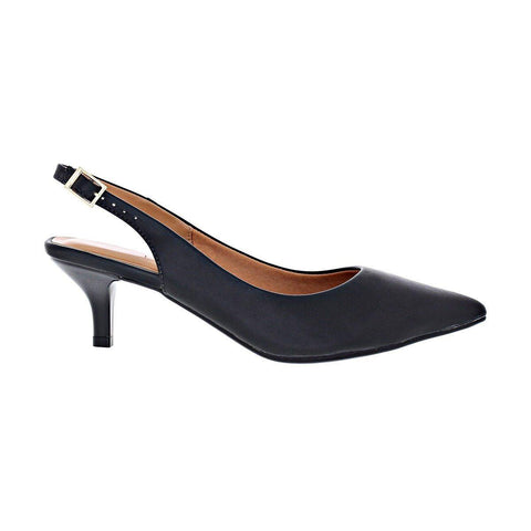 Vizzano 1122-806 Kitten Heel Slingback in Black Napa