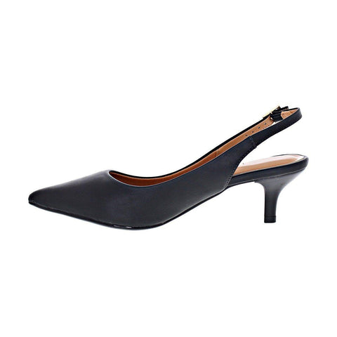Vizzano 1122-806 Kitten Heel Slingback in Black Napa