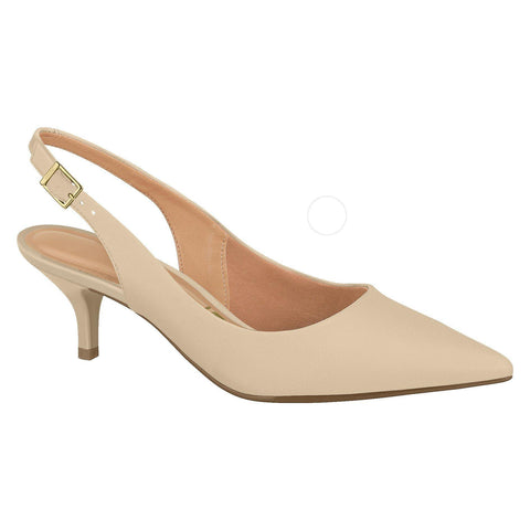 Vizzano 1122-806 Low Heel Slingback in Beige Nappa Leather