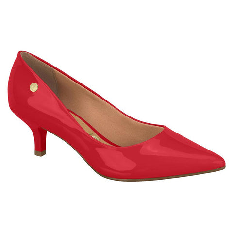Vizzano 1122-828 Kitten Heel Pointy Toe Pump in Red Patent 