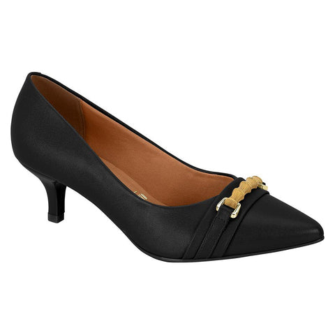 Vizzano 1122-887 Kitten Heel Pointy Toe Pump in Black