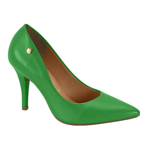 Vizzano 1184-1101 Pointy Toe Pump in Green Napa