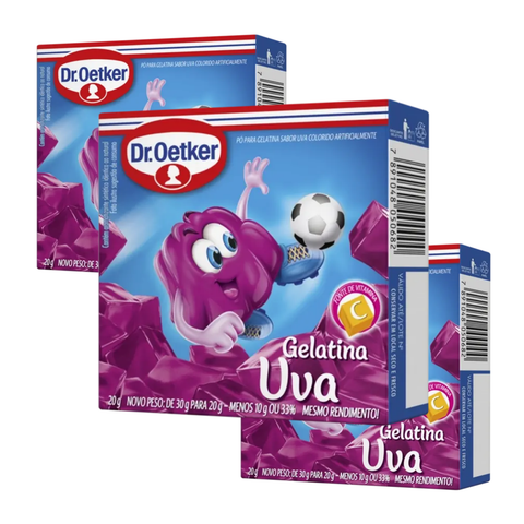 Gelatina Dr. Oetker Tradicional 3x20g - Sabores