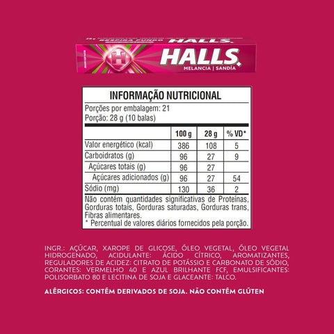 Halls Watermelon Drops Box 21x28g