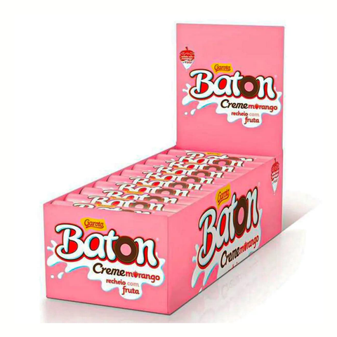 Chocolate Garoto Baton Morango Caixa 30x16g 480G