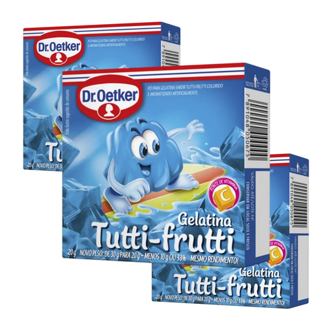 Gelatina Dr. Oetker Tradicional 3x20g - Sabores