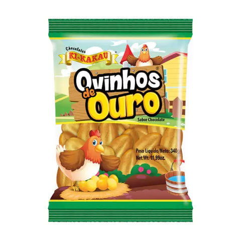 OVINHOS DE OURO SABOR CHOCOLATE SACO 340G KI-KAKAU