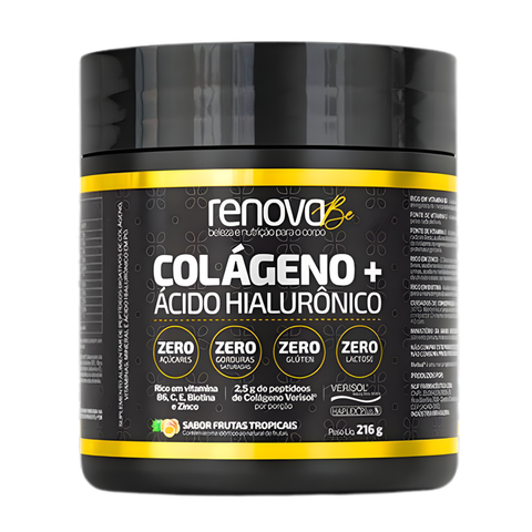 Colágeno + Ácido Hialurónico - RenovaBe - 216g - Sabores