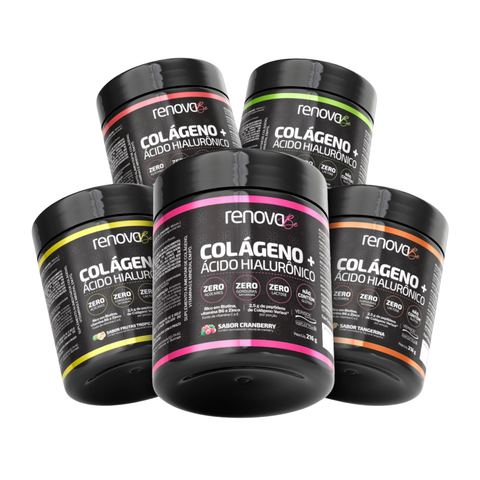 Colágeno + Ácido Hialurónico - RenovaBe - 216g - Sabores