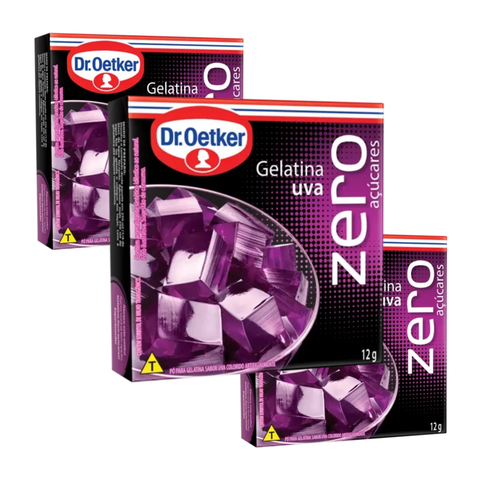 Gelatina Zero Dr. Oetker 3x12g - Sabores