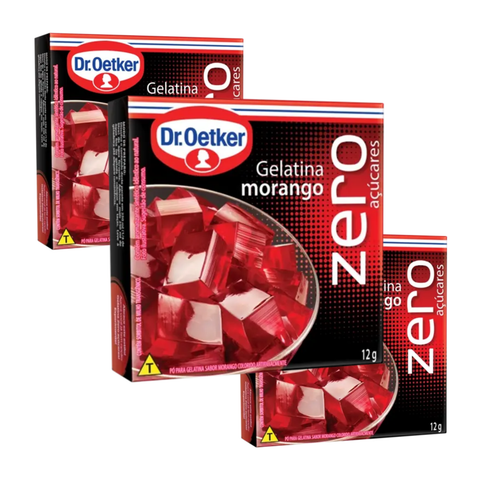 Gelatina Zero Dr. Oetker 3x12g - Sabores