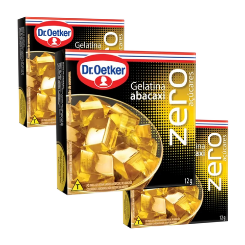 Gelatina Zero Dr. Oetker 3x12g - Sabores