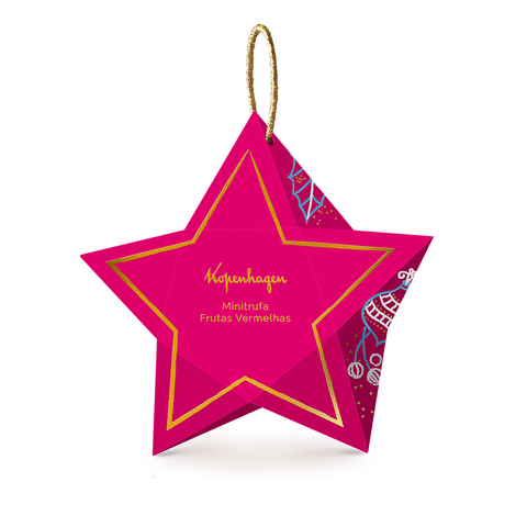 Chocolate Kopenhagen Enfeite Estrela Minitrufas Frutas Vermelhas 48G