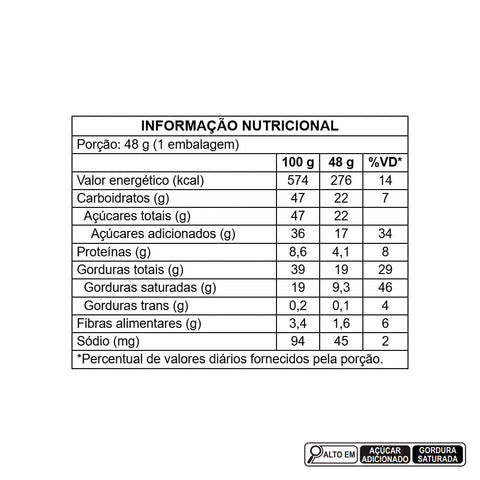 Chocolate Kopenhagen Enfeite Losango 48G