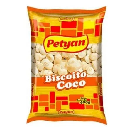 Biscoito PETYAN Coco Pacote 400g - MEUBRASILONLINE