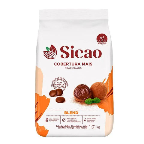 SICAO Fractionated Chocolate Coating, More Flavor, Chocolate Blend, 1.01kg