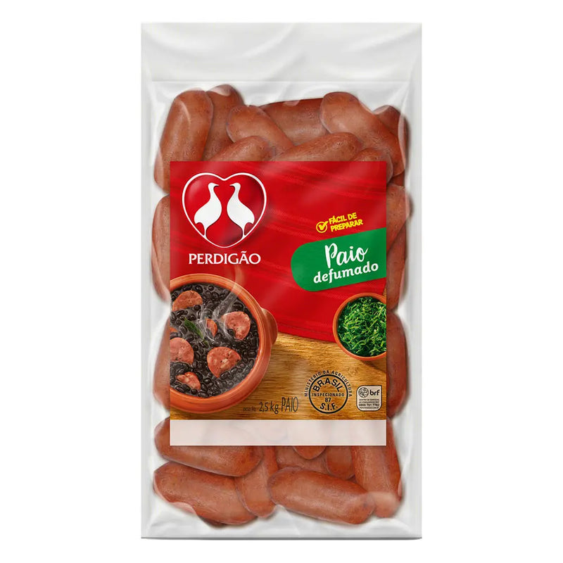 Linguiça Paio Perdigão Pacote 2,5kg - MEUBRASILONLINE