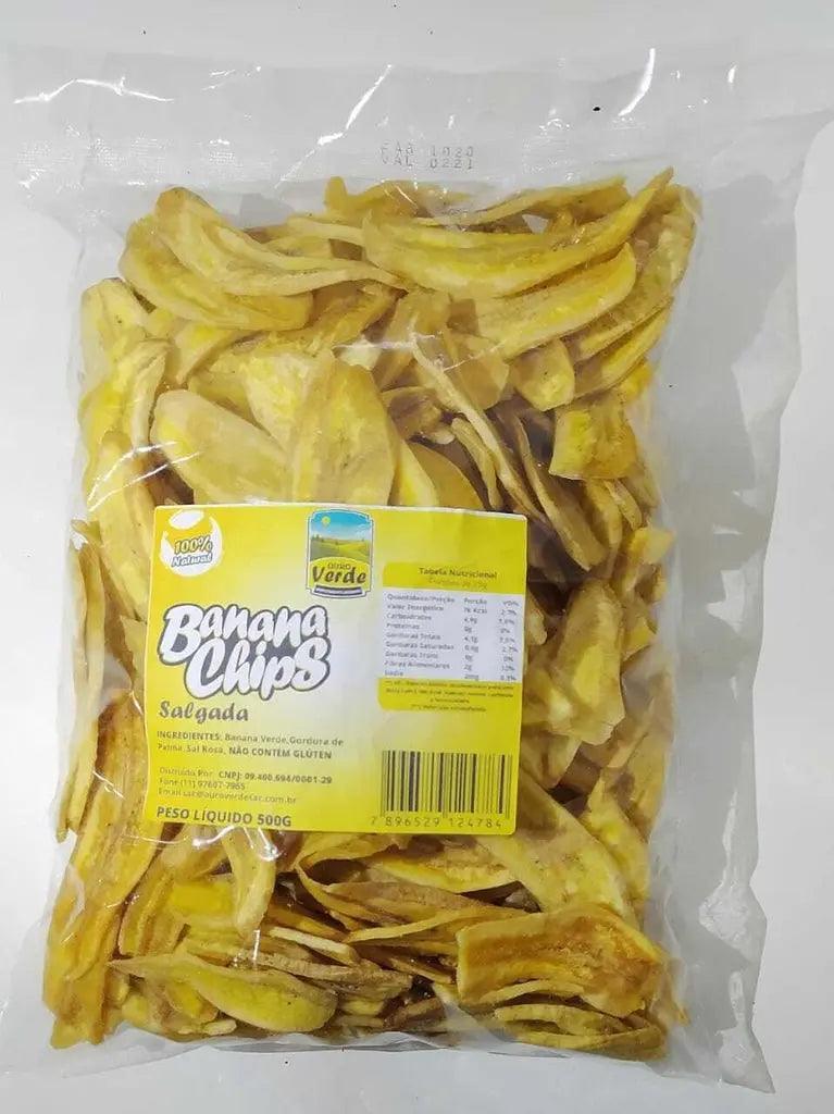 BANANA CHIPS SALGADA 500G Meu Brasil On Line